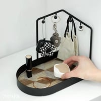 #コーナー 鍵 スタンド トレイ 全2色 玄関 収納 小物置き