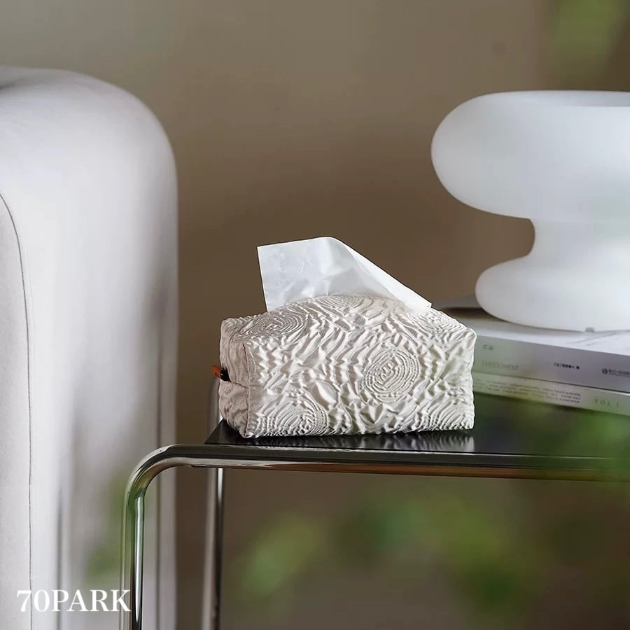 エンボス加工 シンプル ソフト ティッシュケース 全2色 | 70PARK