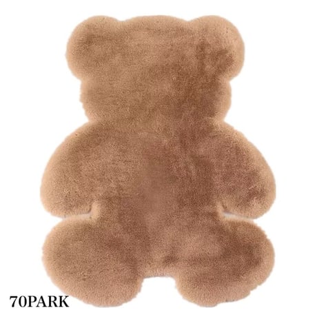 【即納】#クマさん フェイクファー ラグ マット  全2色