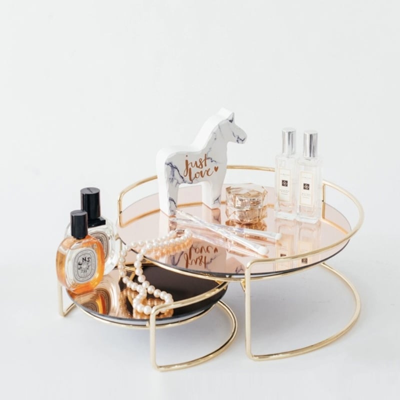 ローラアシュレイ ミラートレイ/ゴールド 新品 LAURA ASHLEY