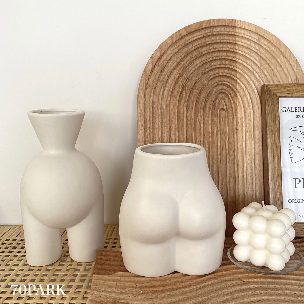 AREA WARE ヒップ　フラワーベース 花瓶　オブジェ ボディ　２点セット ヒップ型 ボディアート フラワーベース 全2タイプ 花瓶 | 70PARK