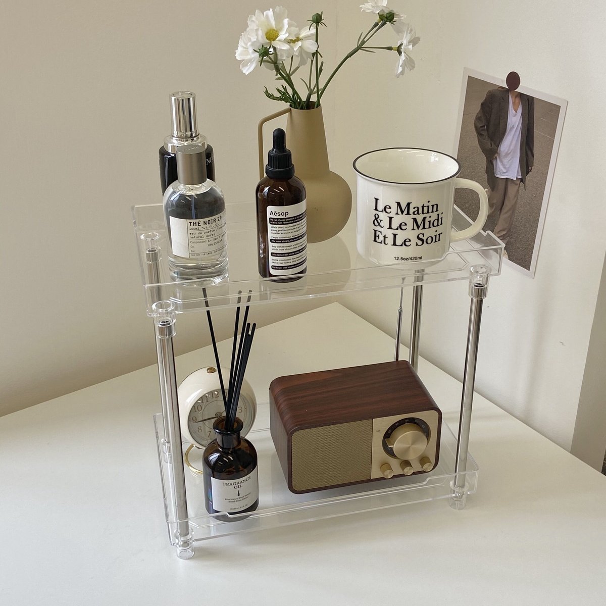 クリア アクリル 2段 3段 ラック 全2タイプ コスメ 収納 | 70PARK