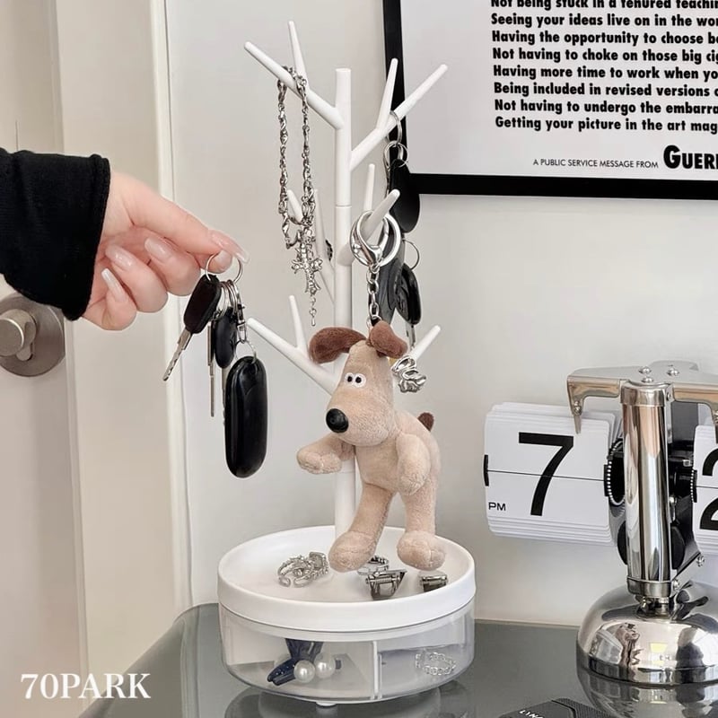 ツリー型 360度 回転 アクセサリー 鍵 スタンド 収納 小物入れ | 70PARK