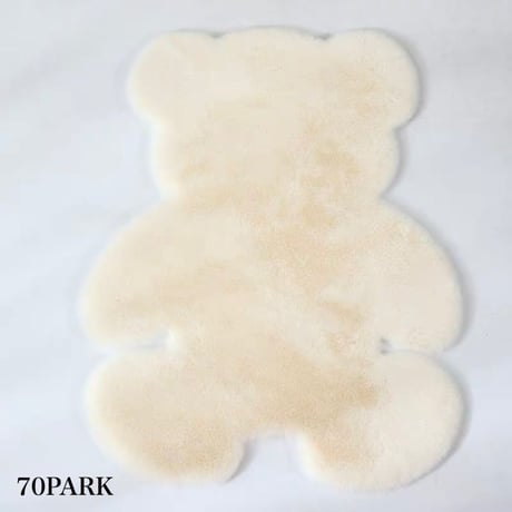 【即納】#クマさん フェイクファー ラグ マット  全2色