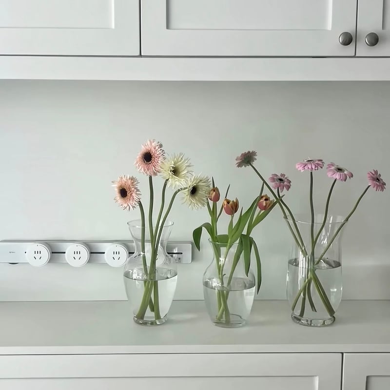 クリア ガラス シンプル フラワーベース 全4種 花瓶 | 70PARK