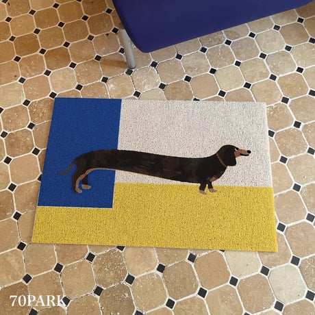 #ダックスフンド ミックス カラー 玄関 マット 全2色 50×75 泥落とし 犬