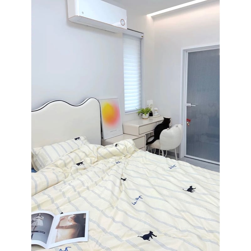 ACTUS CHENILLE STRIPE 掛け布団カバー S 2枚アイボリー ACTUS CHENILLE STRIPE 掛け布団カバー S 2枚アイボリー