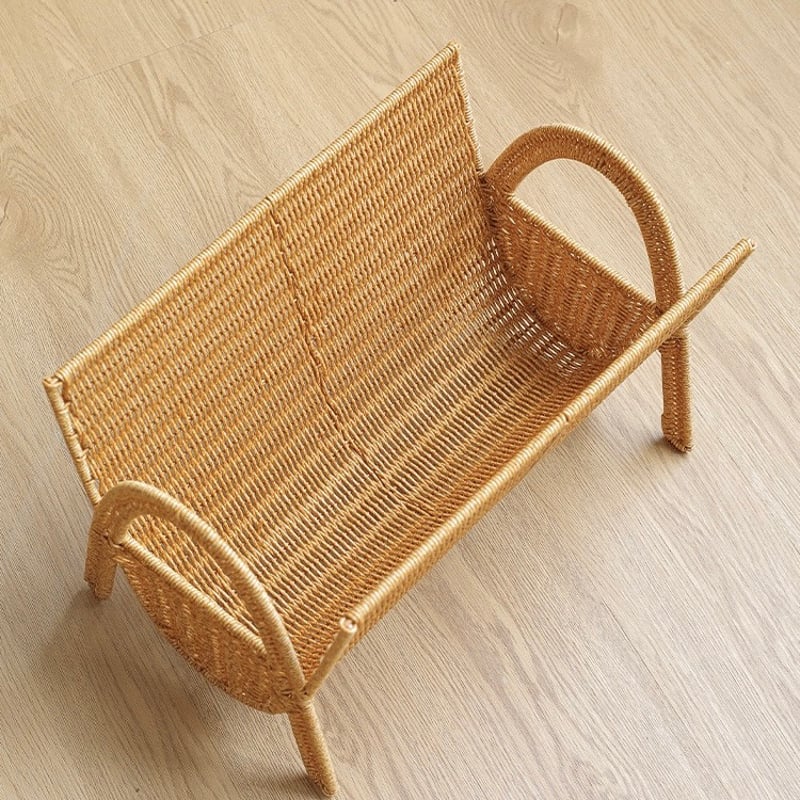 ラタン調 マガジンラック 収納 ブックスタンド バスケット | 70PARK