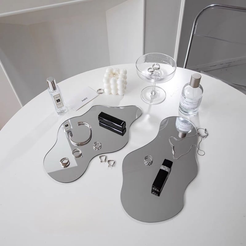 専用です☆ 花器、ミラートレイ、小物入れ2品 2点セット うねうね ウエーブ アクリル ミラー トレイ | 70PARK