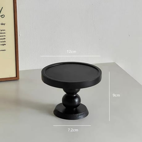 #ウッド ブラック スタンド アクセサリー トレイ 小物置き