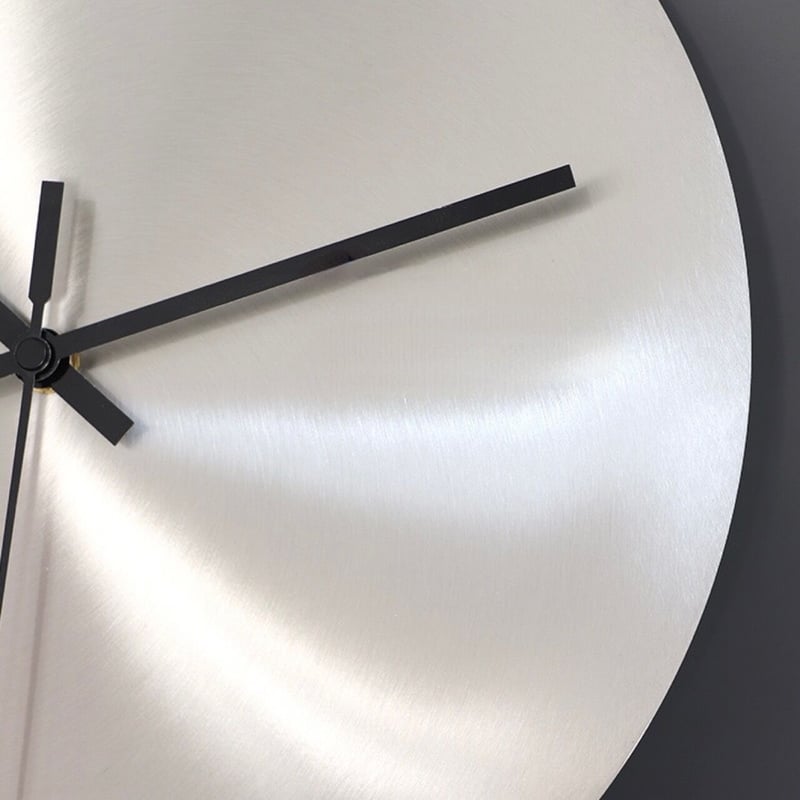 ステンレス ラウンド 壁掛け時計 静音 シルバー | 70PARK