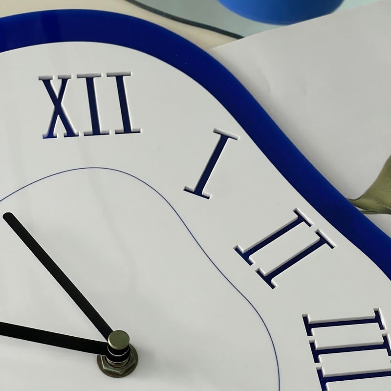 不規則 ウエーブ アクリル クロック 全3色 掛け時計 | 70PARK