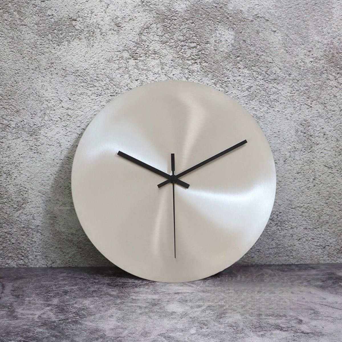 ステンレス ラウンド 壁掛け時計 静音 シルバー | 70PARK