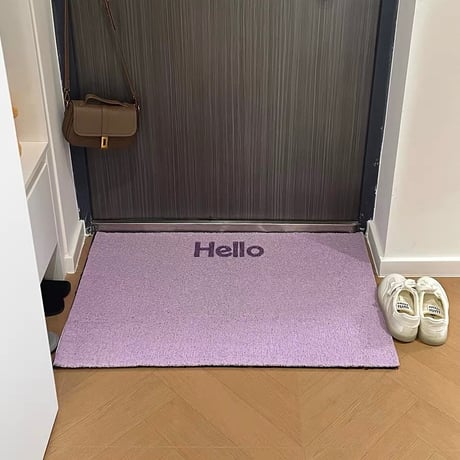 #Hello レタリング カラー 玄関 マット 全6色 50×80 泥落とし