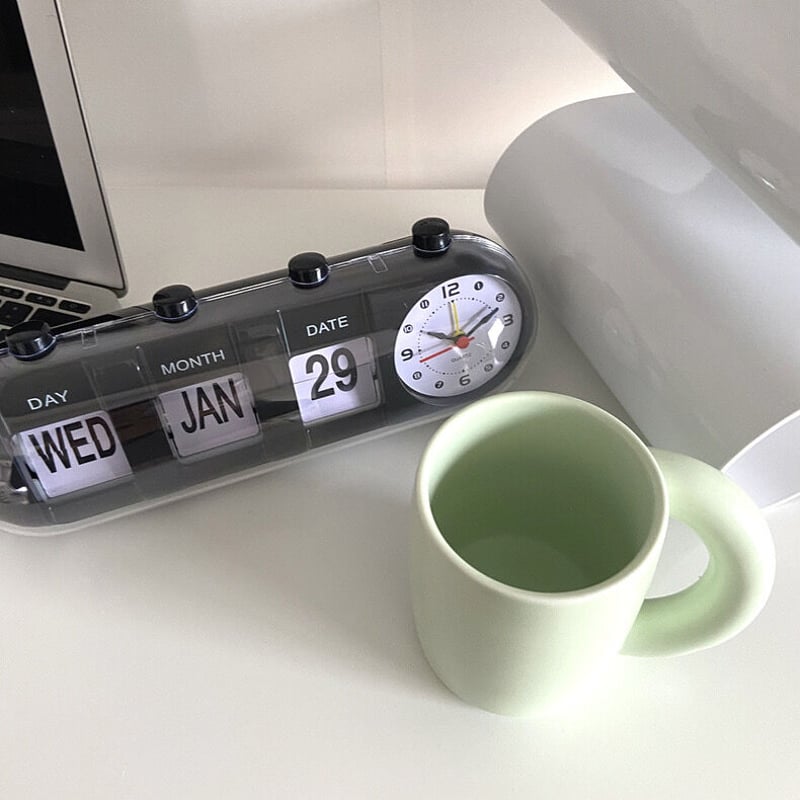 レトロ フリップ クロック 全2色 置き時計 カレンダー | 70PARK