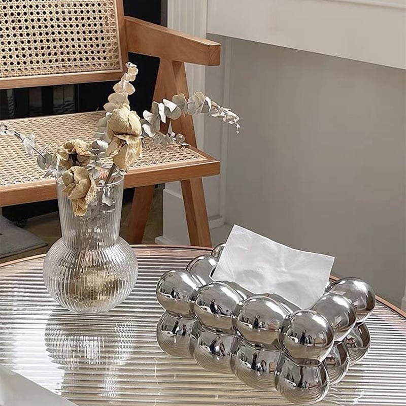 ボンボン ボール セラミック ティッシュケース 全2色 ポコポコ | 70PARK