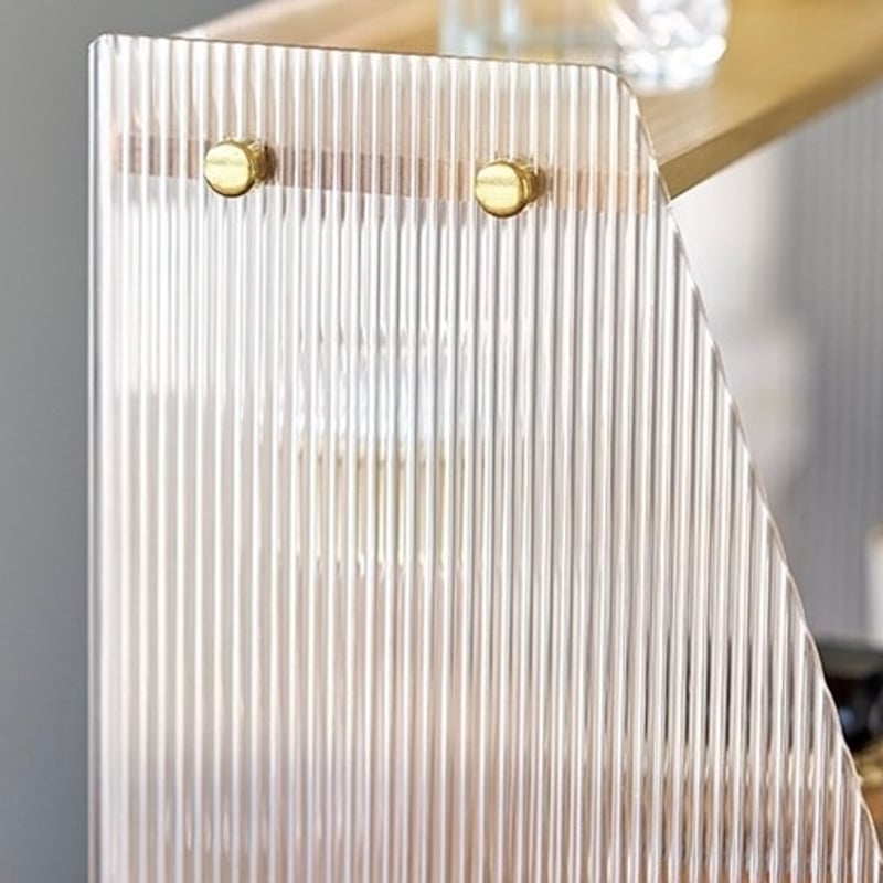 クリア × 木目調 引き出し付き コスメ 収納 ラック | 70PARK