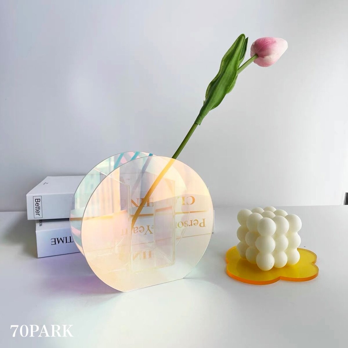 お花の入れ物　オーロラカラー オーロラカラー クリア フラワーベース 全4タイプ 花瓶 | 70PARK