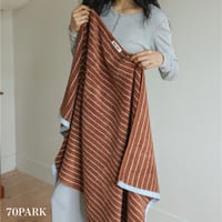 #カラー ブロック ピン ストライプ バスタオル 全2色 綿 100% 吊り下げ コーマ綿 吸水 大判 タオル ブランケット