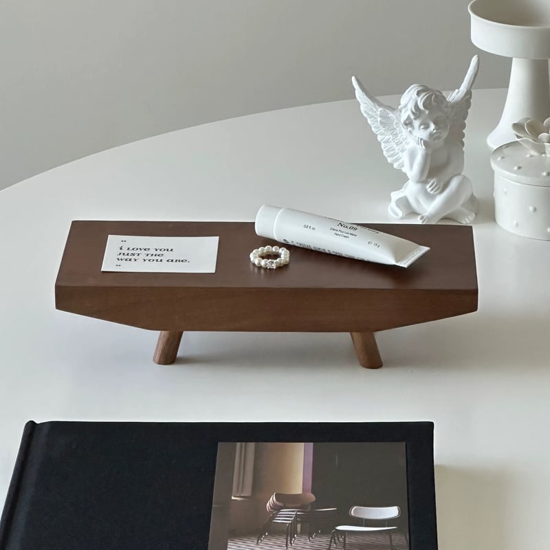 脚付き アカシア ウッド ロング プレート トレイ 全2サイズ | 70PARK