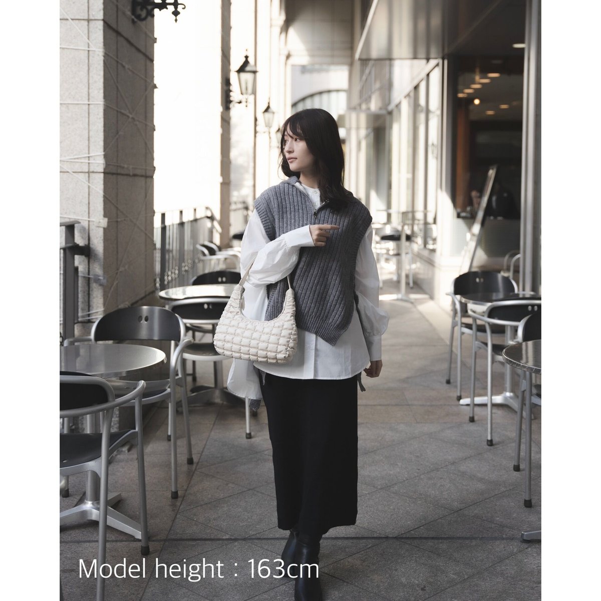 即納】#ハーフジップ リブ ニット ベスト 全5色 ハイネック | 70PARK