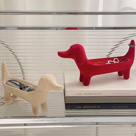 #ダックスフンド モチーフ アクセサリー トレイ 全3色 犬