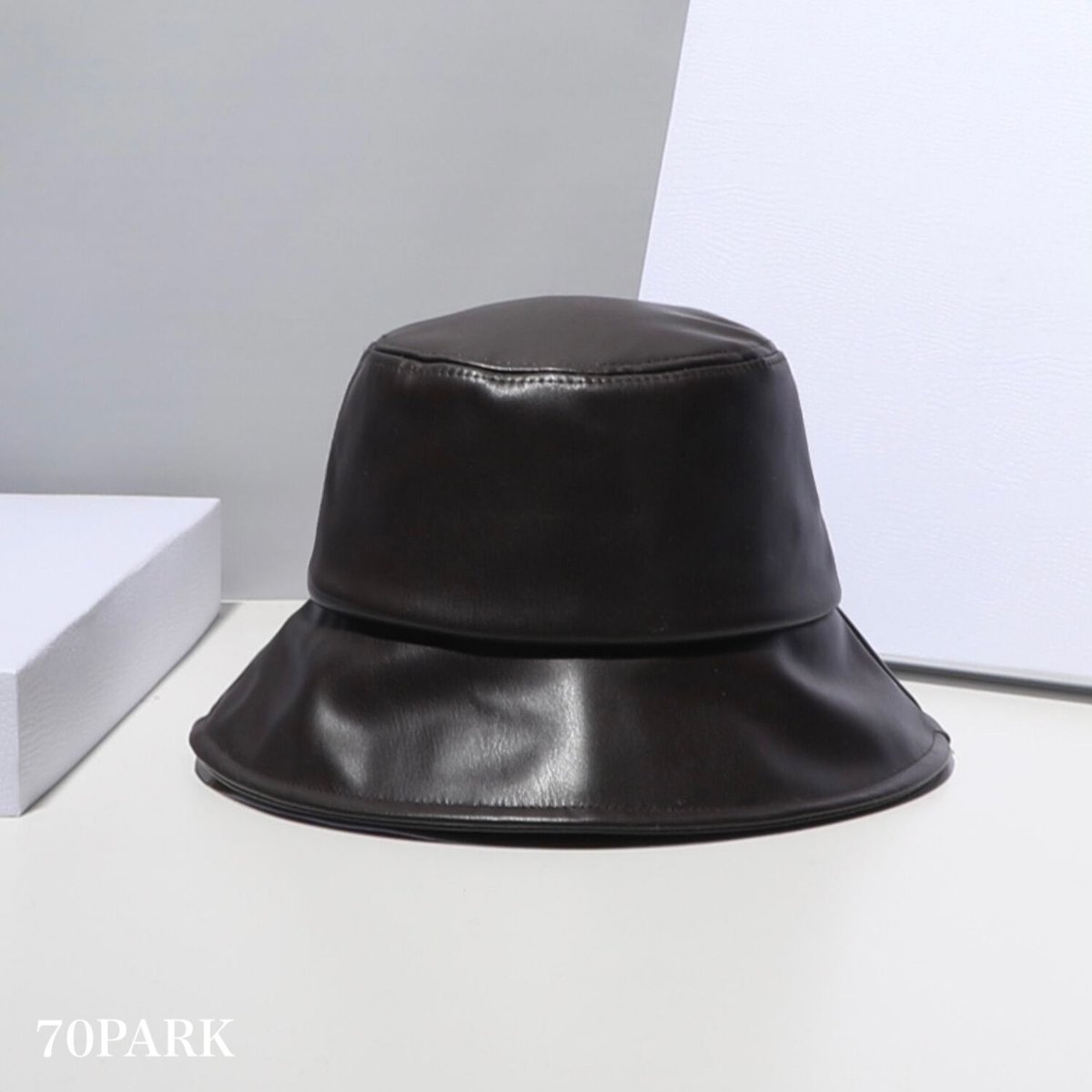 即納】#フェイクレザー バケットハット 全4色 帽子 | 70PARK