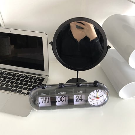 #レトロ フリップ クロック 全2色 置き時計 カレンダー