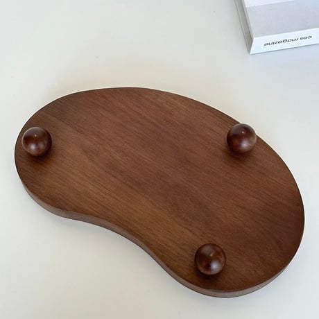 【即納】#アカシア ウッド 脚付き カーブ トレイ 小物入れ アクセサリートレイ ウエーブ