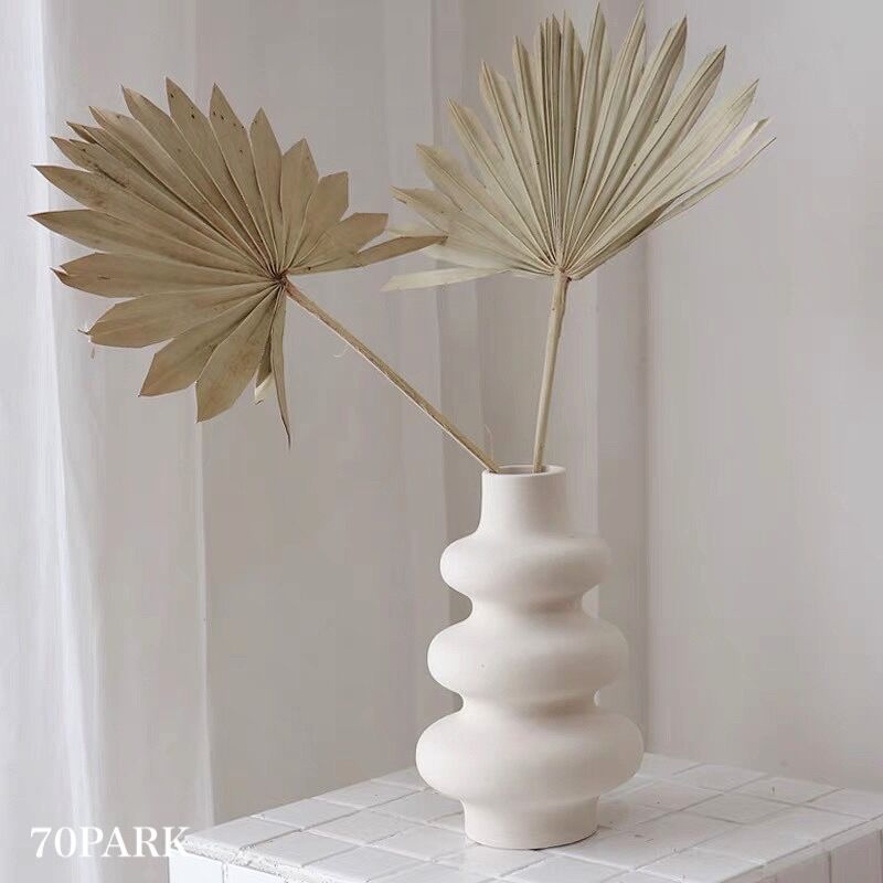 三段 ウエーブ ホワイト フラワーベース 花瓶 オブジェ | 70PARK 三段 ウエーブ ホワイト フラワーベース 花瓶 オブジェ | 70PARK