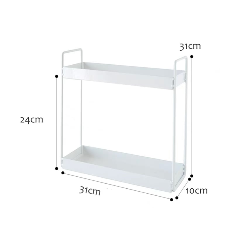 アイアン フレーム スリム 2段 トレイ ラック 全2色 コスメ 収納 | 70PARK