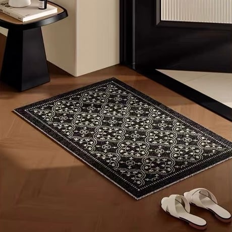#オリエンタル 幾何学柄 玄関 マット 全2色 50×80 泥落とし