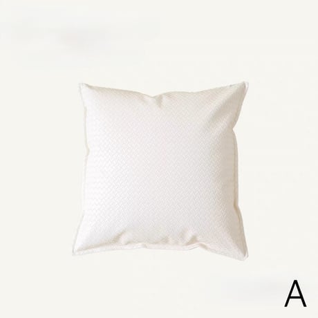 #リッチ フェイクレザー 編み込み クッションカバー 全6色 45×45 ニュアンスカラー