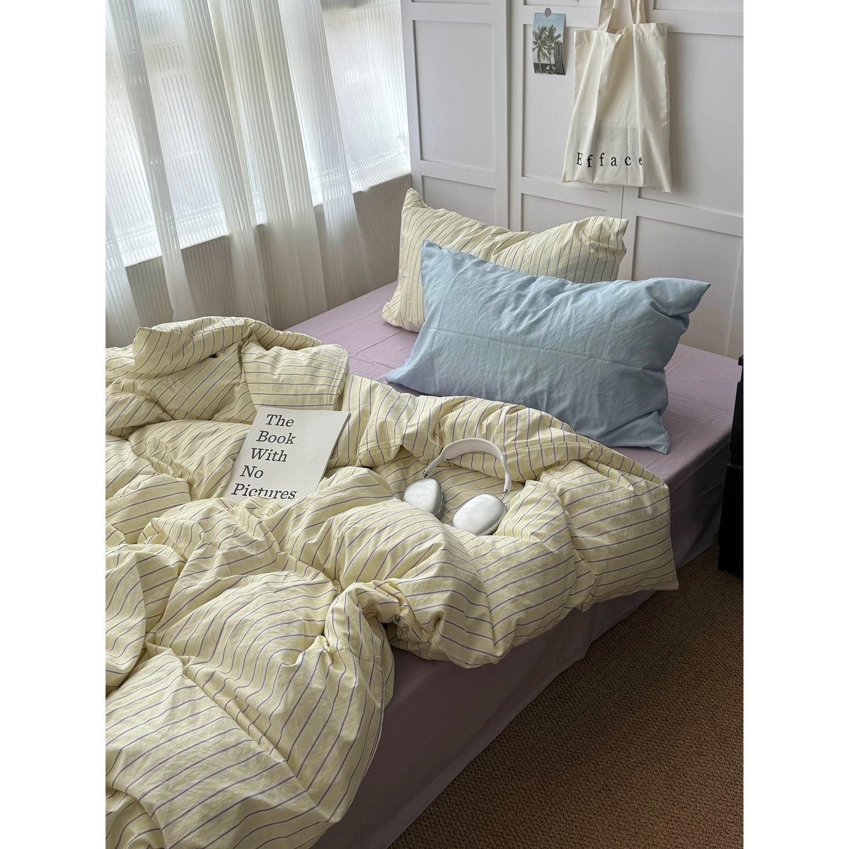 新品未開封　HAY ÉTÉ DUVET 布団カバー ダブル　イエロー ストライプ 新品未開封 HAY ÉTÉ DUVET 布団カバー ダブル イエロー