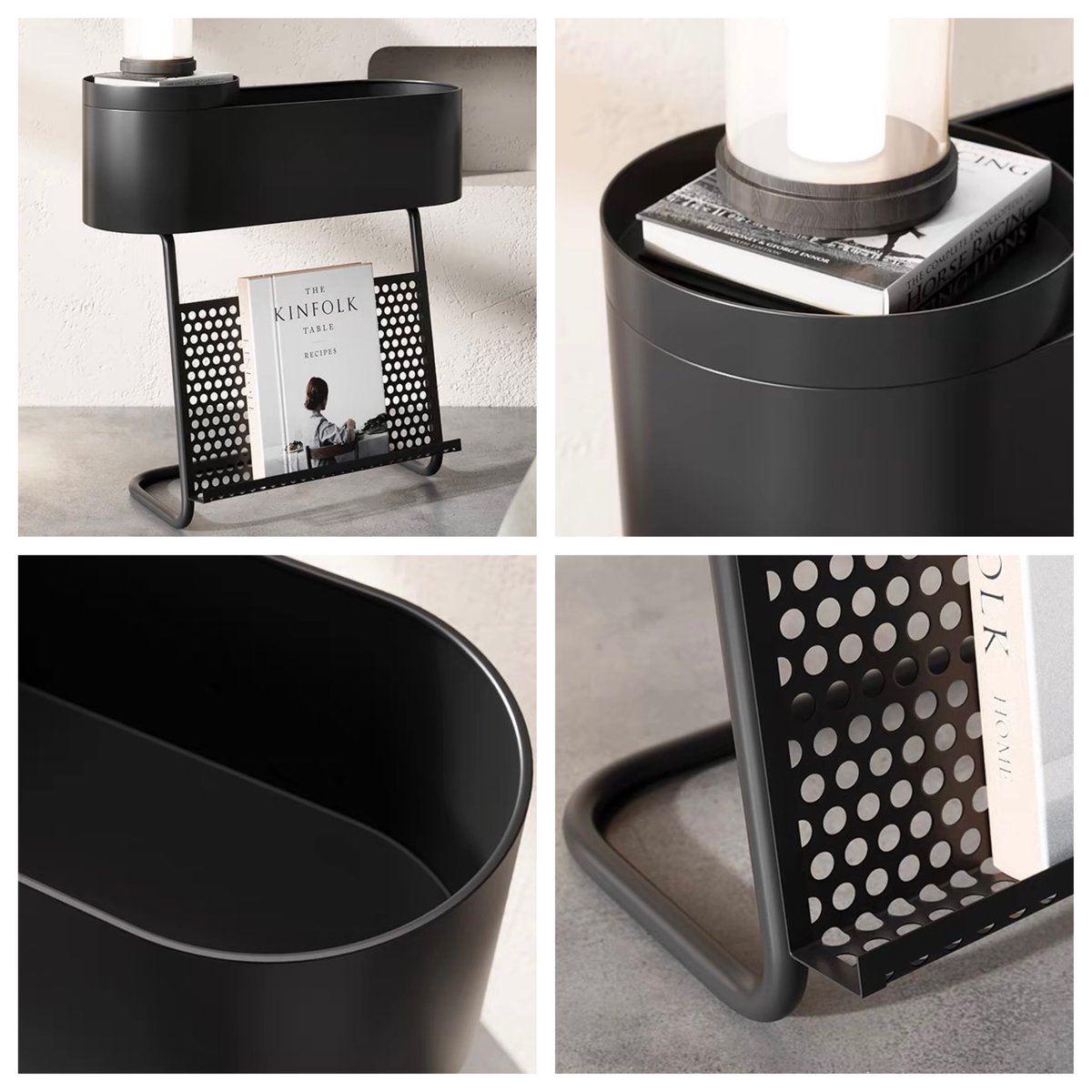 スリム アイアン サイドテーブル 収納 マガジンラック 全3色 | 70PARK