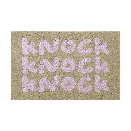 #Knock Knock メッセージ 玄関 マット 50×80 泥落とし