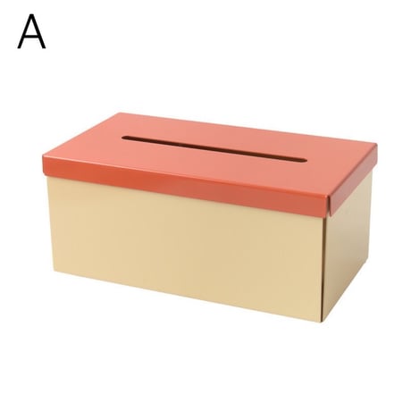 #カラフル アイアン ボックス ティッシュケース 全2色
