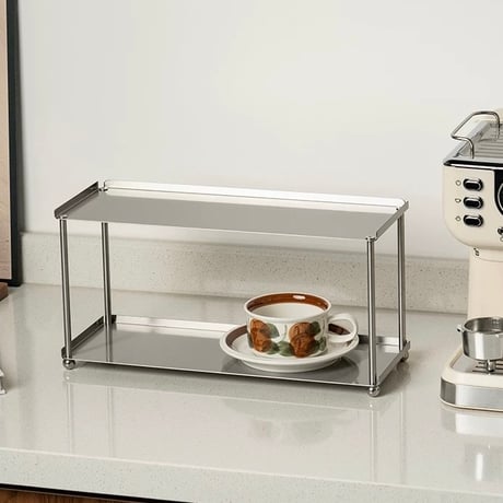 #ステンレス シルバー カップ 収納 二段 三段 ラック 全2種