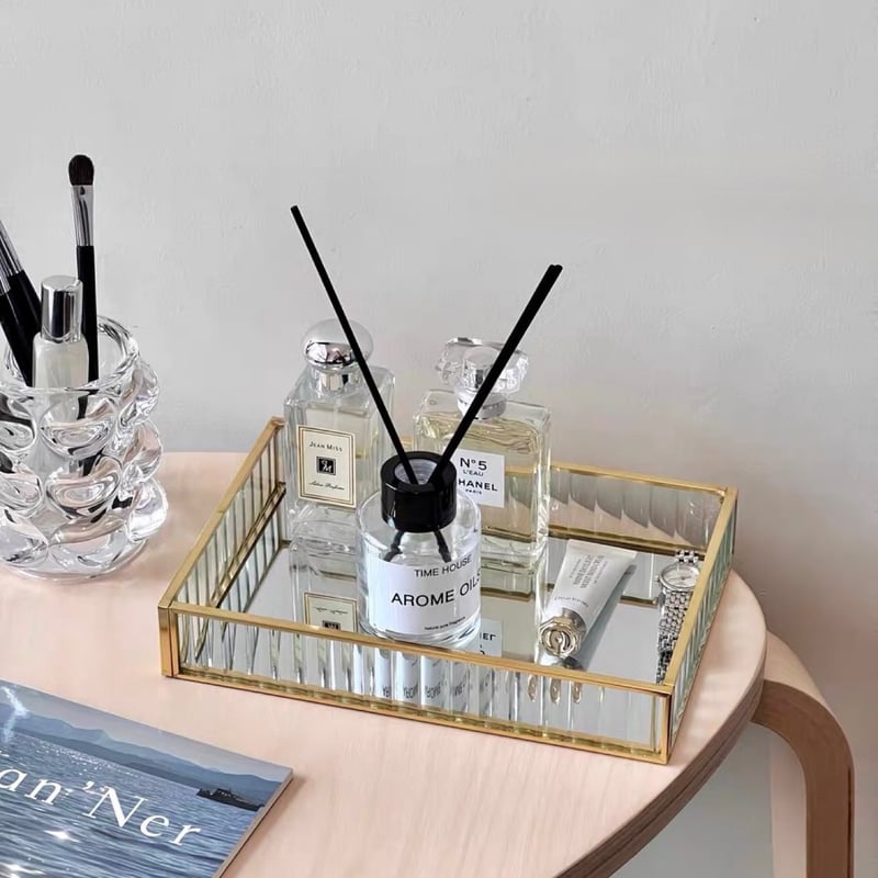 ローラアシュレイ ミラートレイ/ゴールド　新品 LAURA ASHLEY - リリアン様専用☆新品未使用 ローラアシュレイ