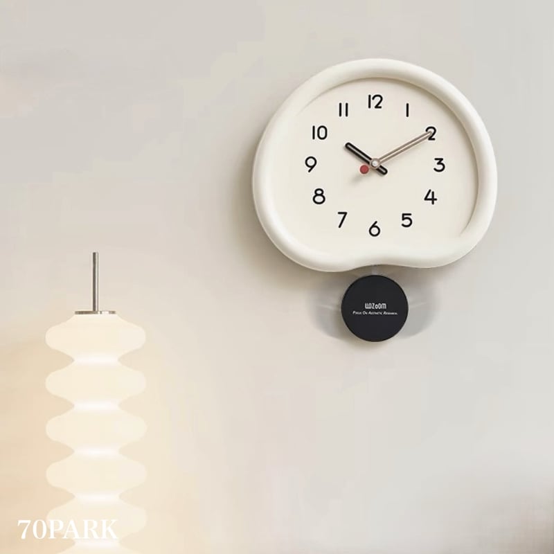 マッシュルーム型 クロック 振り子時計 全3色 掛け時計 | 70PARK