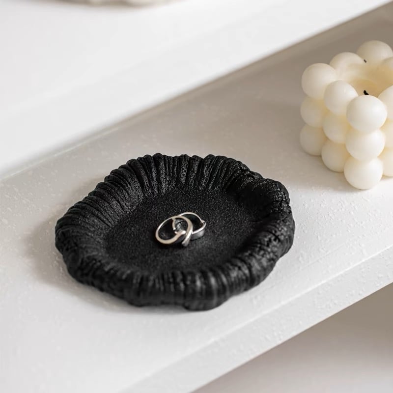 マットカラー ニュアンス ラウンド ミニ アクセサリー トレイ 全2色