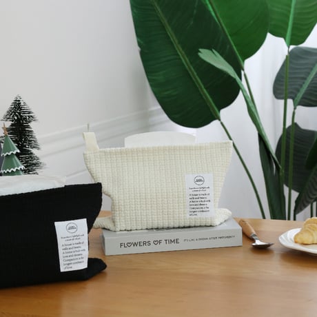#ファブリック シンプル ティッシュケース 全3色 ティッシュカバー 吊り下げ