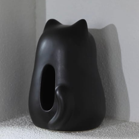 【即納】#おすわり キャット セラミック ティッシュケース 全4色 猫 ティッシュボックス