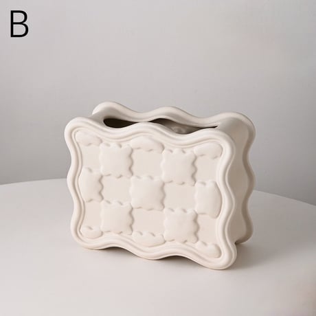 #ビスケット モチーフ フラワーベース 全2色 花瓶