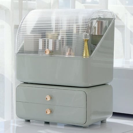 #引き出し付 大容量 コスメ ボックス 全2色 メイク 収納
