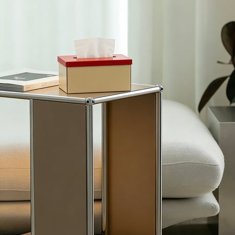 #カラフル アイアン ボックス ティッシュケース 全2色