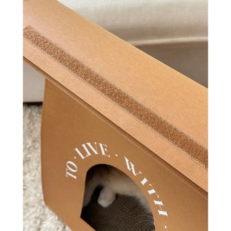 #ペーパーバッグ風 キャットハウス 全2色 猫ハウス 爪とぎ ハウス 折りたたみ