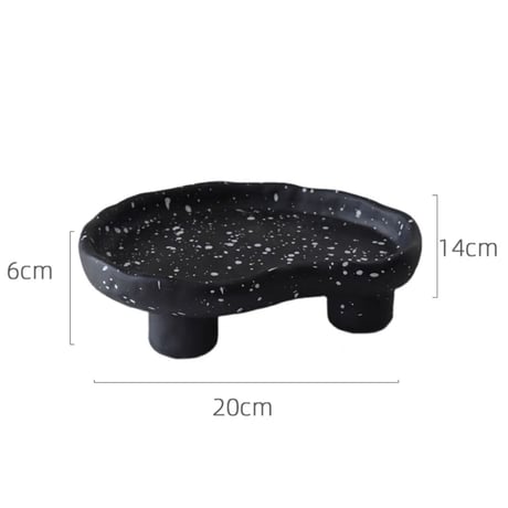#インク スプラッシュ柄 ウエーブ アクセサリートレイ 全2色