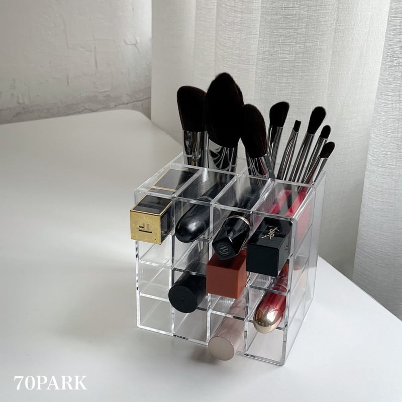 クリア アクリル リップ ブラシ スタンド コスメ 収納 | 70PARK