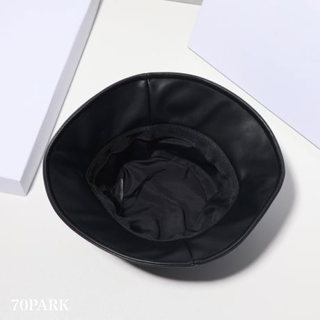 【即納】#フェイクレザー バケットハット  全4色 帽子